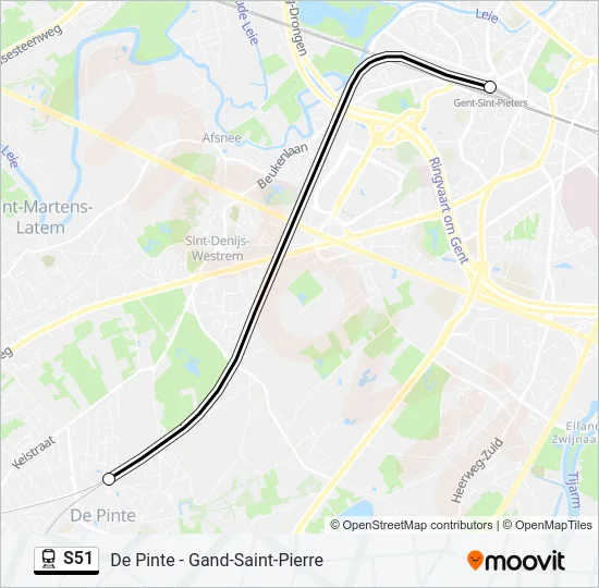 S51 Train Line Map