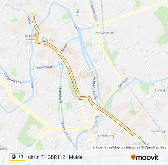 T1 Light Rail Line Map