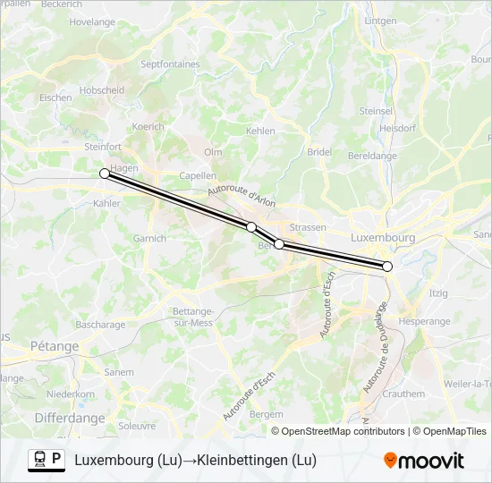 P Train Line Map