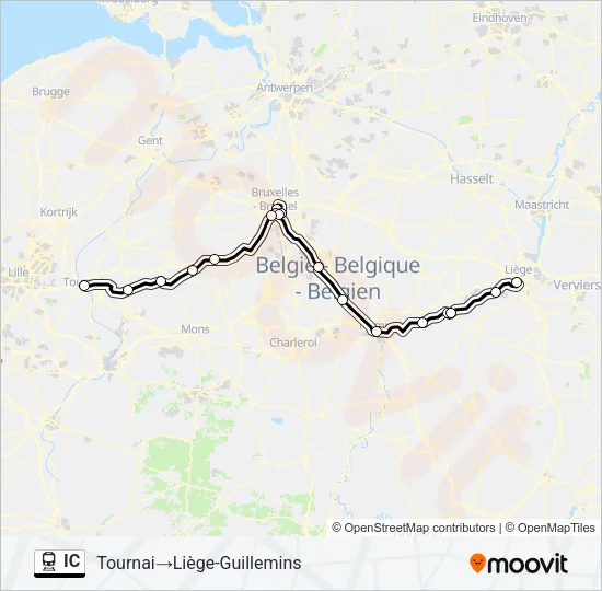 IC Train Line Map