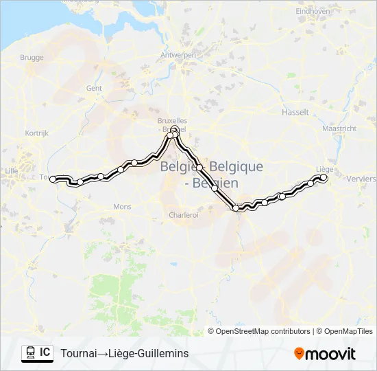 IC Train Line Map