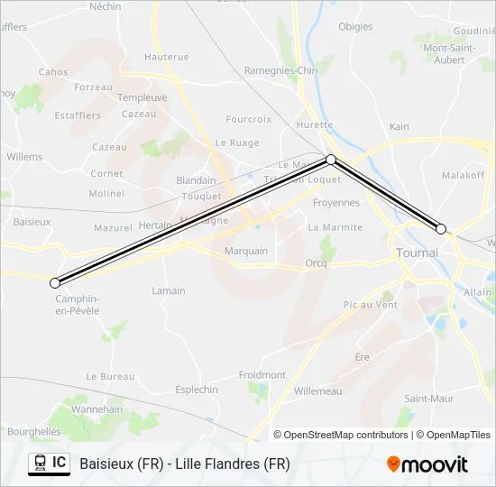 IC Train Line Map