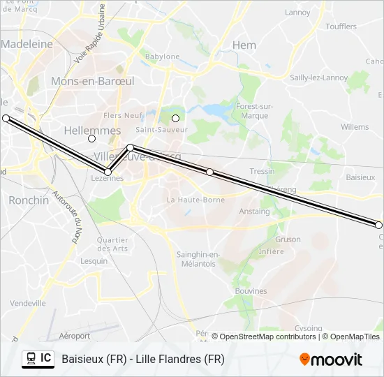 IC Train Line Map
