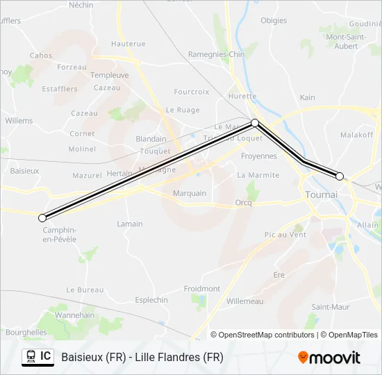 IC Train Line Map