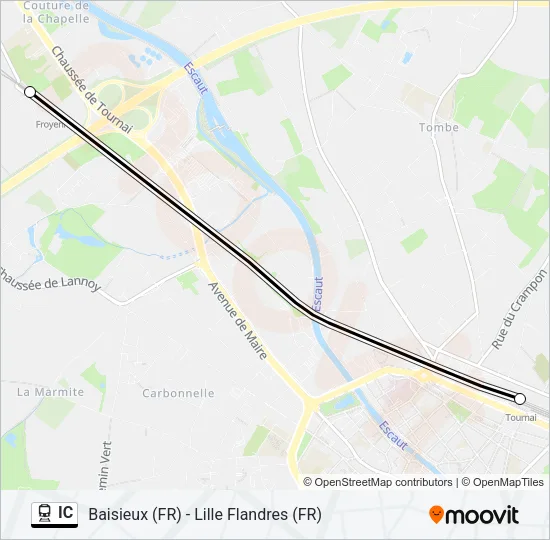 IC Train Line Map