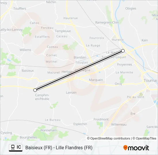 IC Train Line Map