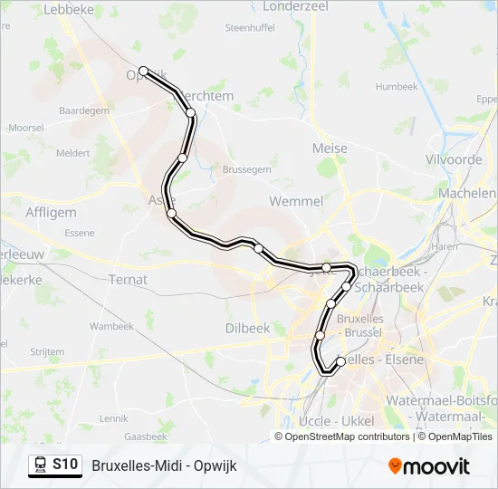 S10 Train Line Map