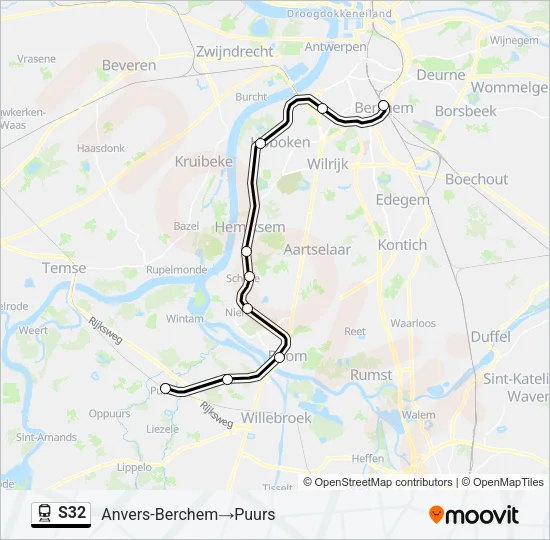 S32 Trein Line Map