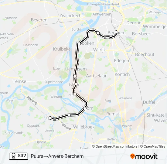 S32 Train Line Map