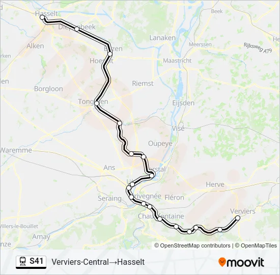 S41 Train Line Map