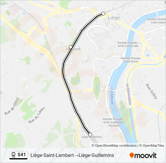 S41 Train Line Map
