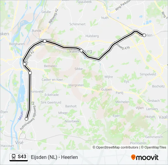 S43 Train Line Map