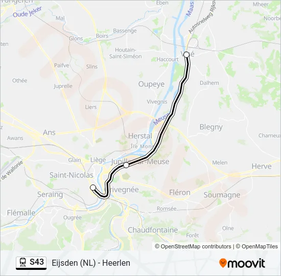 S43 Train Line Map