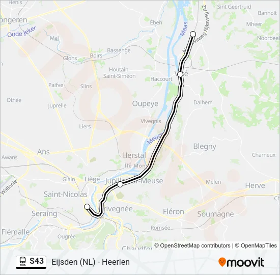 S43 Train Line Map
