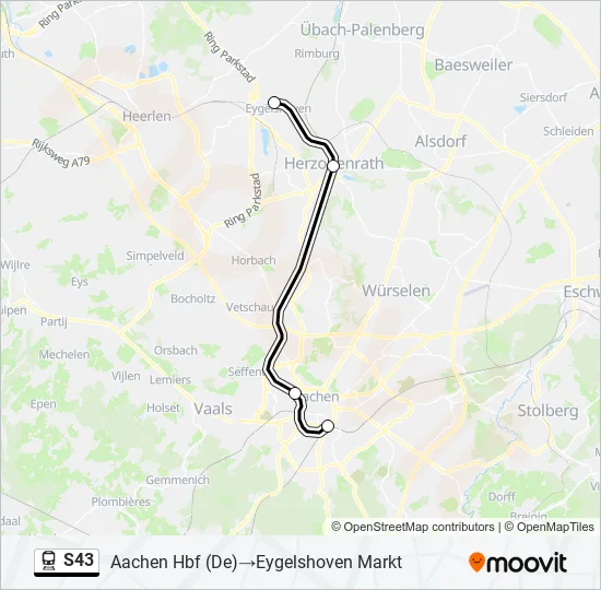 S43 Train Line Map