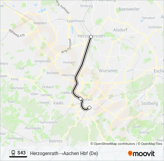 S43 Train Line Map