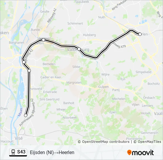 S43 Train Line Map