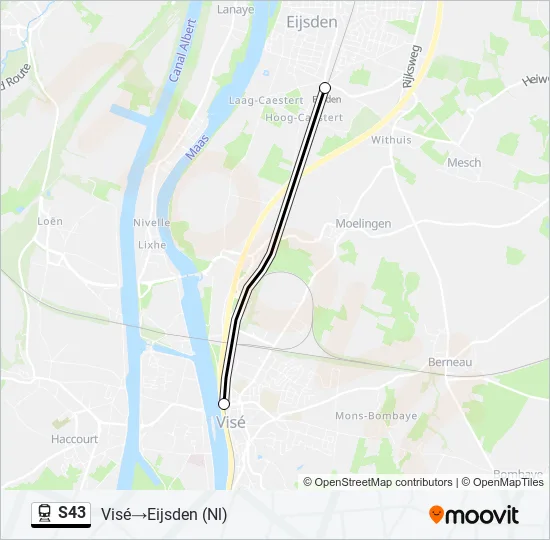 S43 Train Line Map