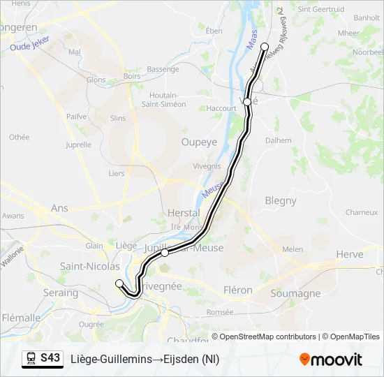 S43 Train Line Map