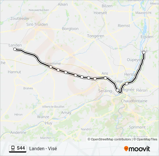 S44 Trein Line Map