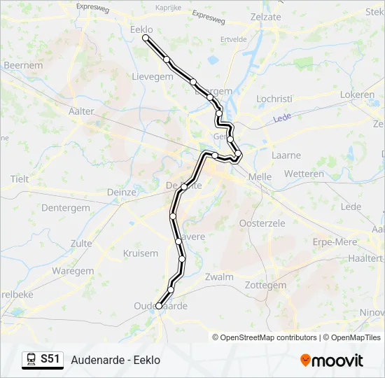 S51 Trein Line Map