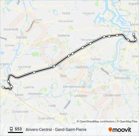 S53 Train Line Map