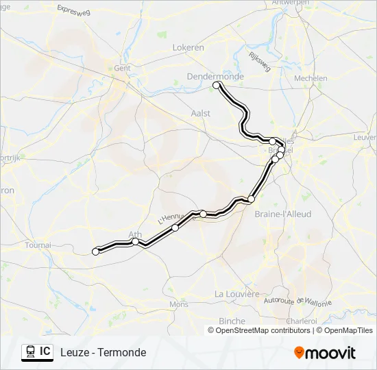 IC Train Line Map
