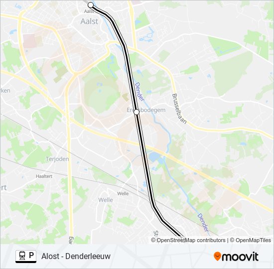 P Train Line Map