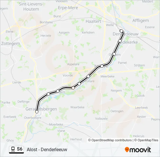 S6 Train Line Map