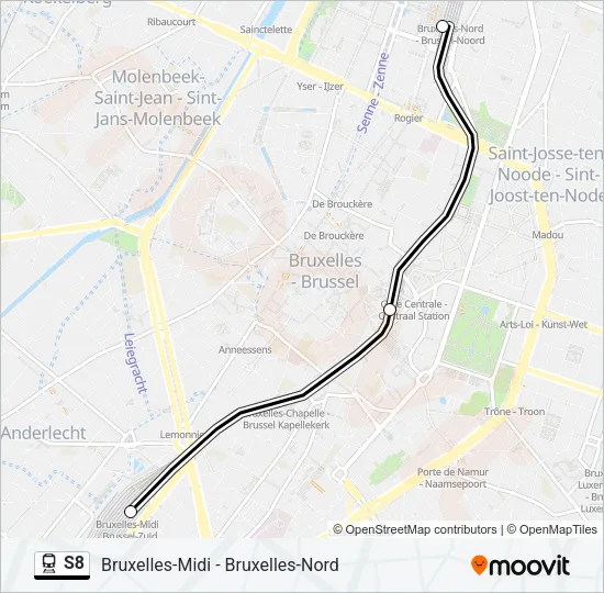 S8 Train Line Map
