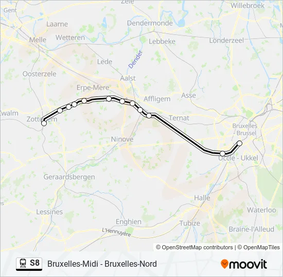 S8 Train Line Map