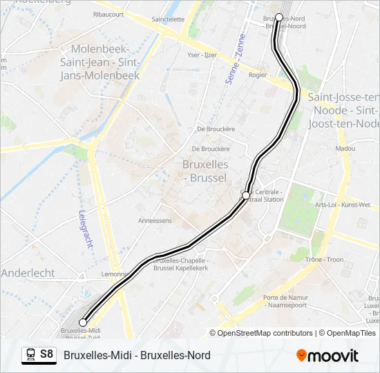 S8 Train Line Map