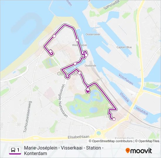 1 Bus Line Map