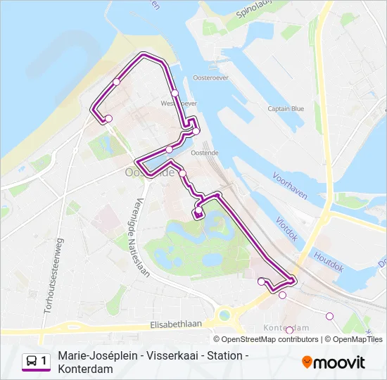 1 Bus Line Map
