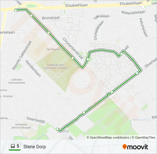 5 Bus Line Map