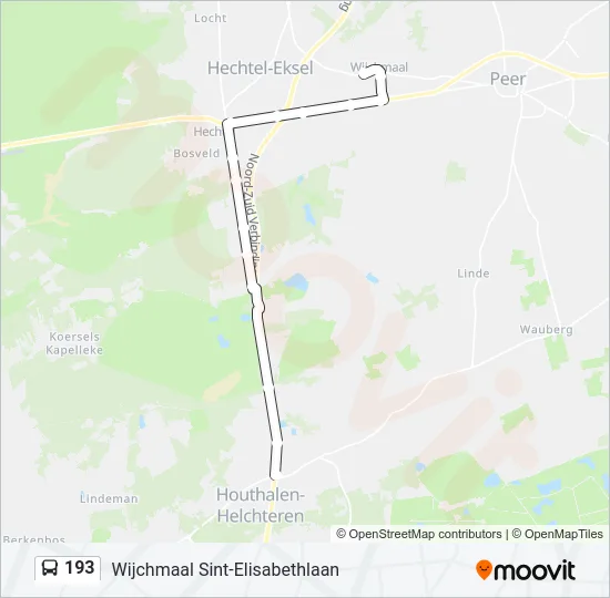 193 Bus Line Map
