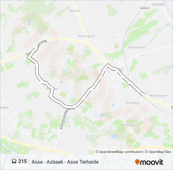 215 Bus Line Map