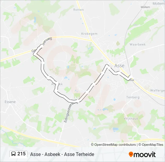 215 Bus Line Map