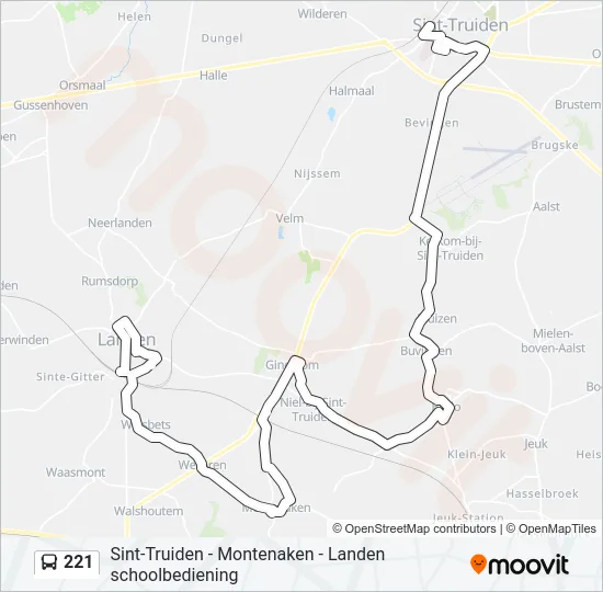 221 Bus Line Map