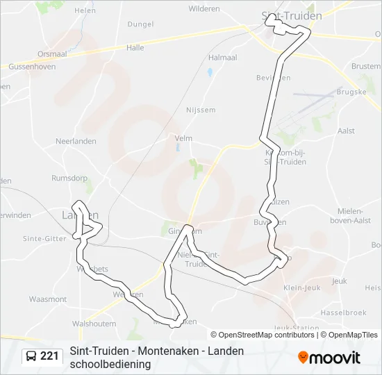 221 Bus Line Map