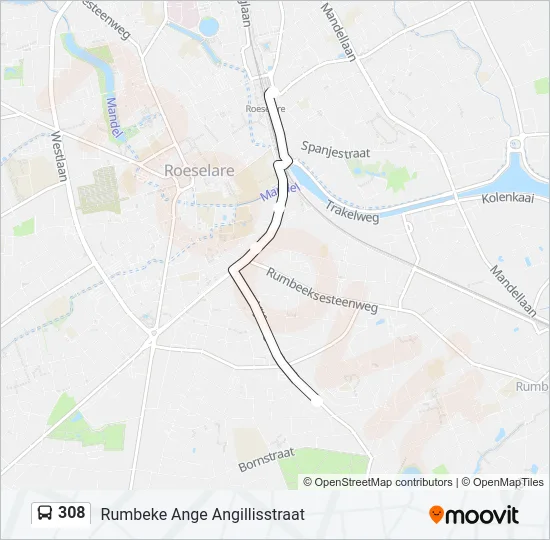 308 Bus Line Map