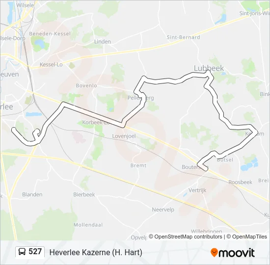 527 Bus Line Map