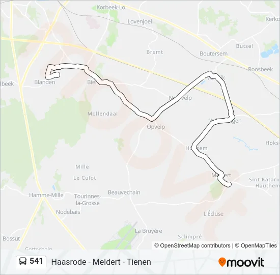 541 Bus Line Map