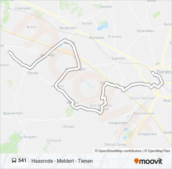 541 Bus Line Map
