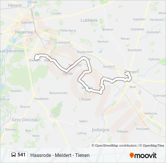 541 Bus Line Map