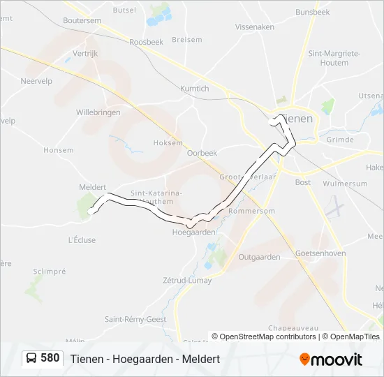 580 Bus Line Map