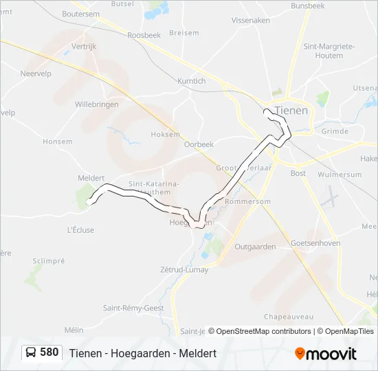 580 Bus Line Map