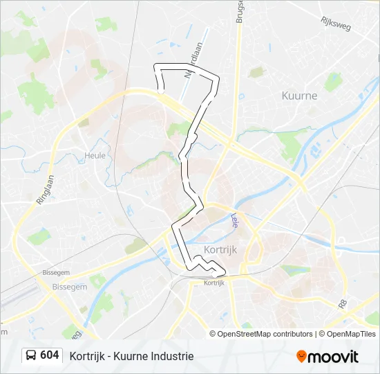 604 Bus Line Map