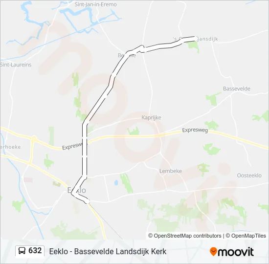 632 Bus Line Map