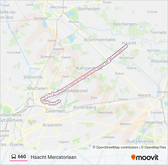 660 Bus Line Map